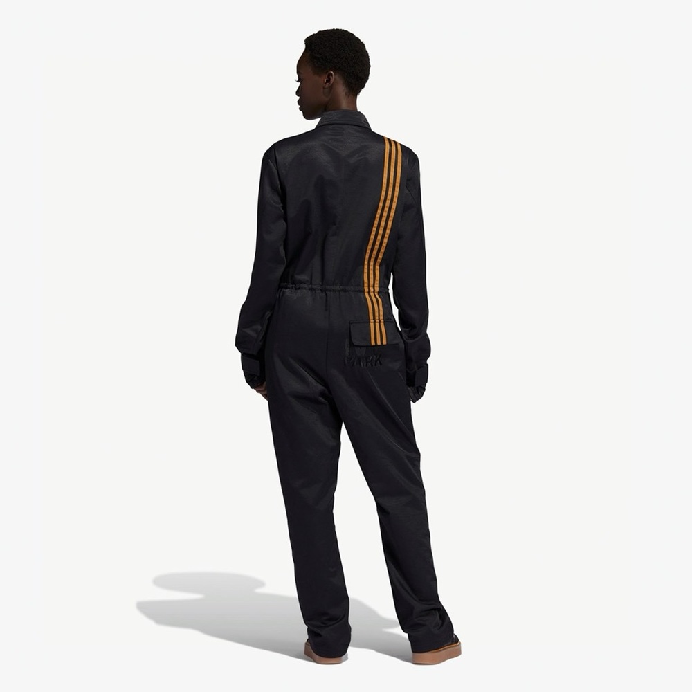 adidas x IVY PARK 4All 3-Stripe Jumpsuit (Black/Mesa) - Picture 2 of 6